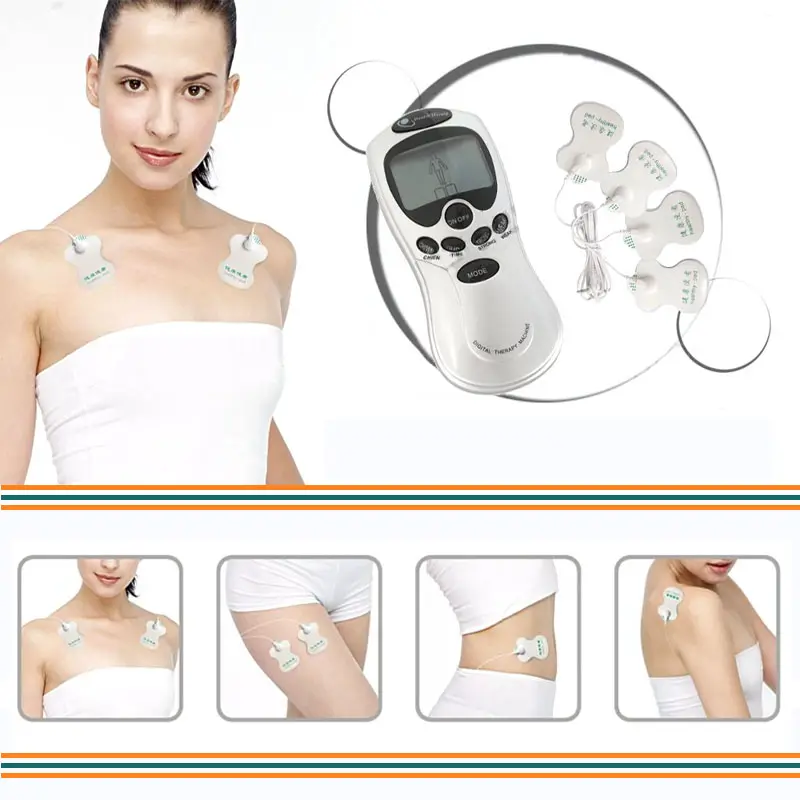 Renkai Digital Therapy Machine Portable EMS mini Electric Neck and body Butterfly Massager rechargeable, Cervical Electric Neck Back Massager Muscle T