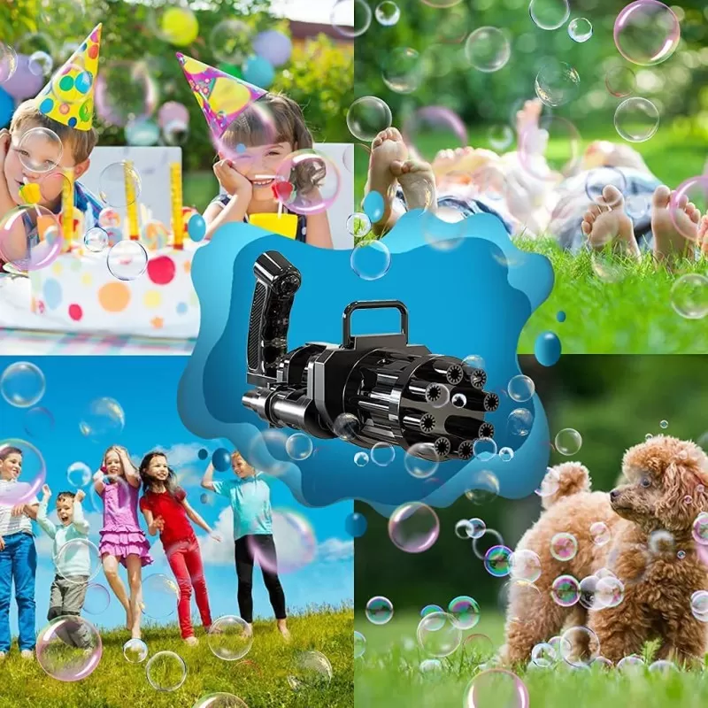 1 Pcs Massive Bubble Gun Gatling Bubble Machine Guns Bubble Blower Automatic Bubble Maker Toy for Toddler Kids Children