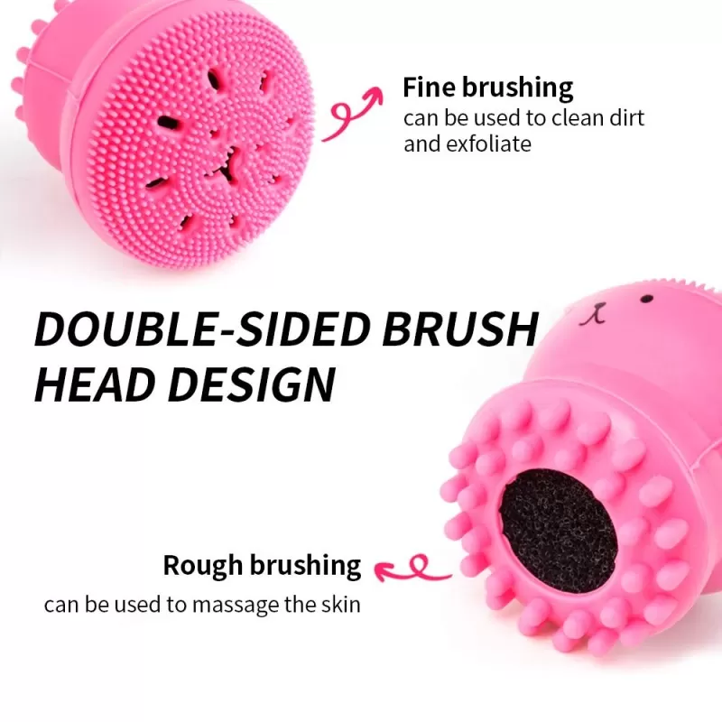 1 Pcs Silicone Facial Cleansing Brush Face Cleaning Makeup Cleaner Tool Skin Care Deep Pore Exfoliator Black Heads Removal Manicure Pedicure Beauty