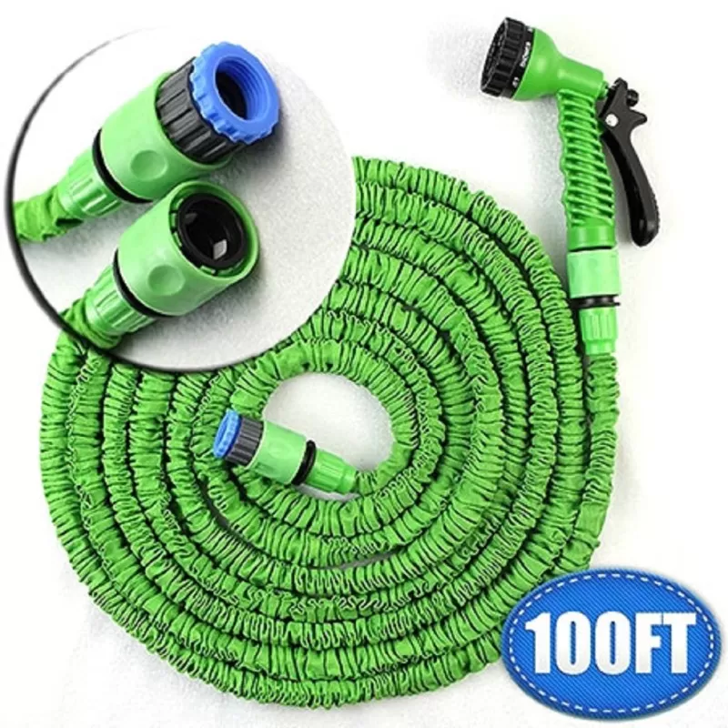100ft 30m Expandable Flexible Magic Water Hose Pipe With Spray Nozzle Garden Hose Retractable DIY Car Wash Tool