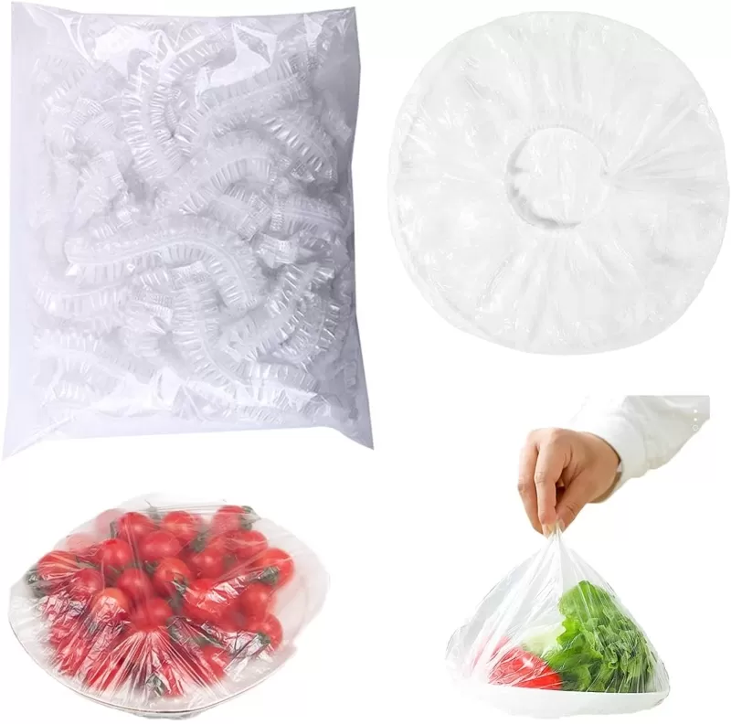 100Pcs Disposable Plastic Film Food Storage Cover