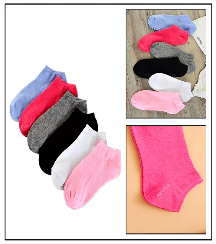 12 Pairs – Exported Cotton Ankle Socks for Women/Girls