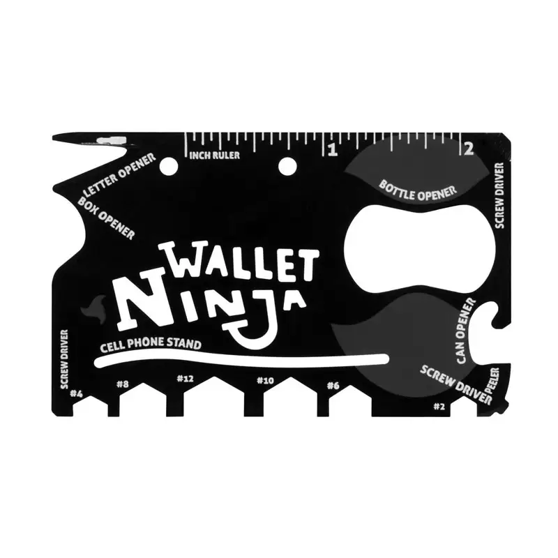 Wallet Ninja 18 in 1 Credit Card Size Toolbox in your Wallet