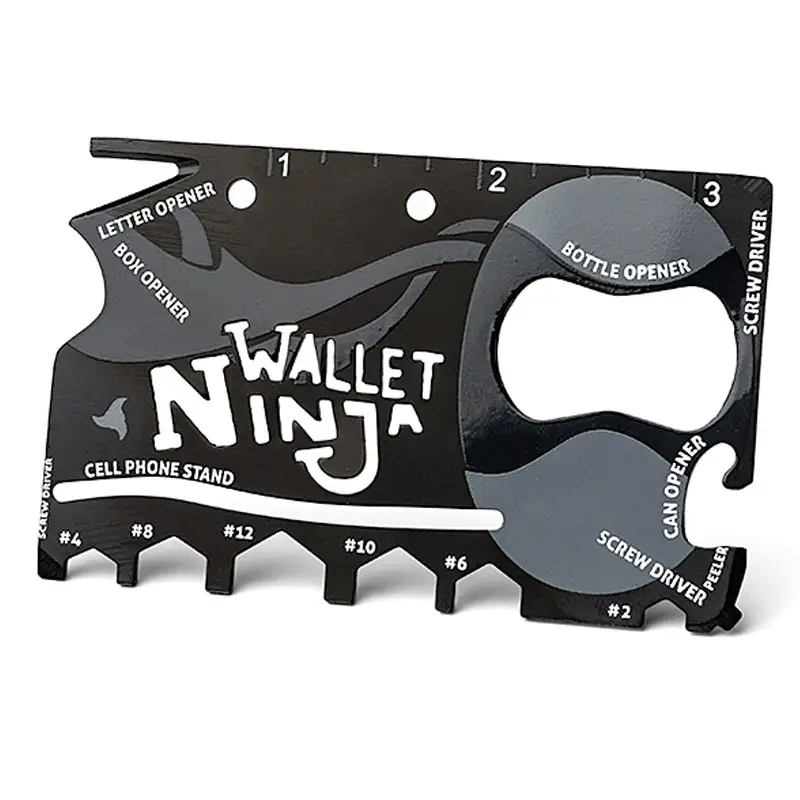 Wallet Ninja 18 in 1 Credit Card Size Toolbox in your Wallet
