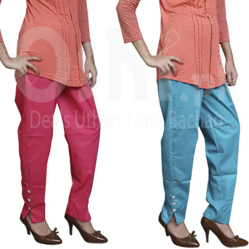 Pack Of 4 Stylish Cigarette Pants For Her (22 Colors)