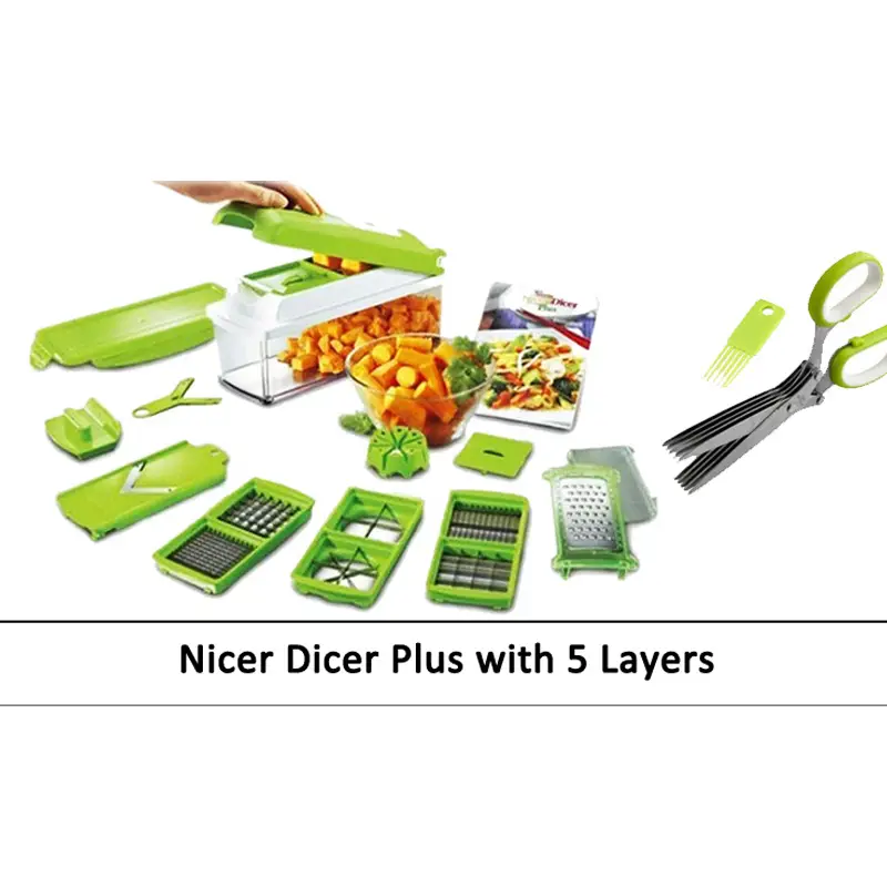 Pack Of 2: Genius Nicer Dicer Layer Kitchen Scissor