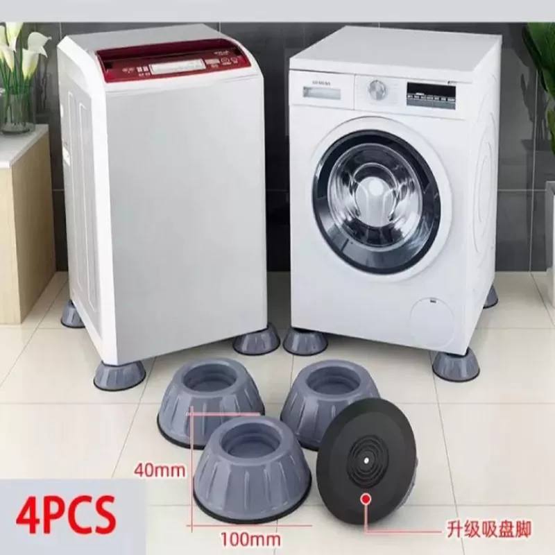 4PCS Anti Vibration Pads for Washing Machine & Dryer, Refrigerator, Bed, Anti-walk Washer and Dryer Rubber Pads for Noise Dampening Shock Absorbing Prevent Moving Shaking Rubber Feet