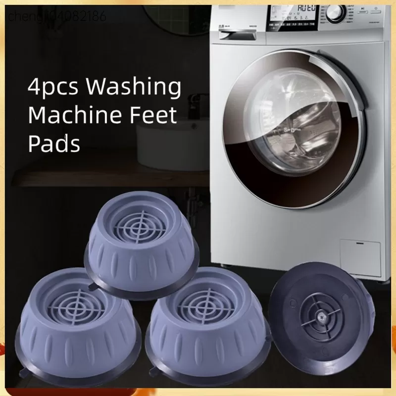 4Pcs Washing Machine Floor Mat Elasticity Earth Protectors Furniture Anti Vibration Rubber Feet Pads Non Slip Shock Proof Washing Machine Shock Absorp