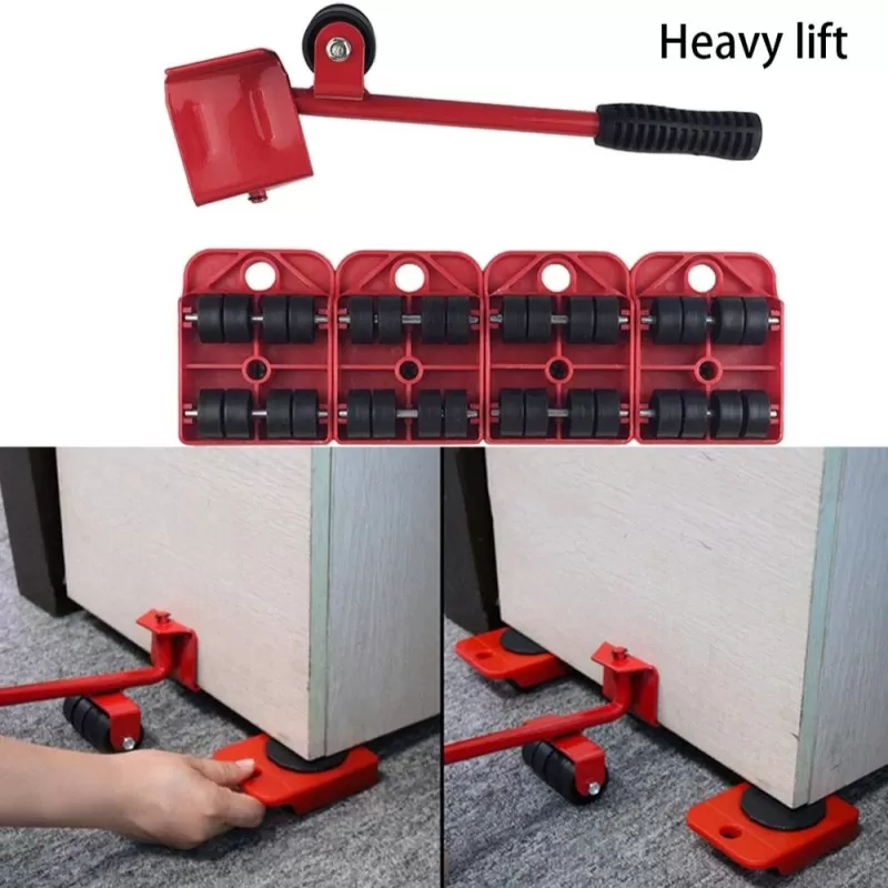5 In 1 Moving Heavy Object Handling Tools Portable Furniture Lifter Furniture Lifter Easy Moving Sliders 5 Packs Mover Tool Set, Heavy Furniture Rolle