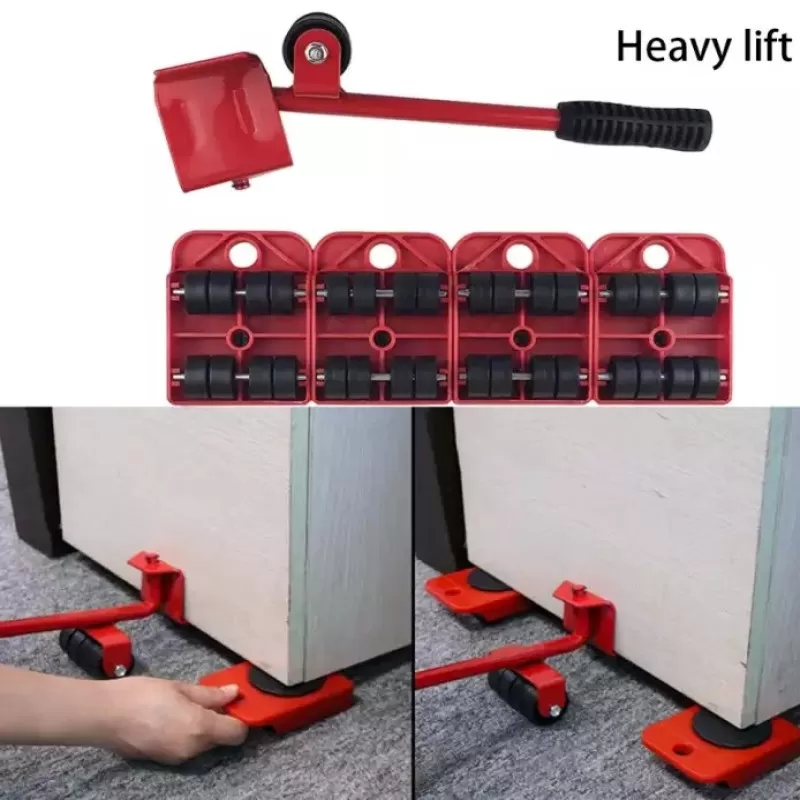 5 In 1 Moving Heavy Object Handling Tools Portable Furniture Lifter Furniture Lifter Easy Moving Sliders 5 Packs Mover Tool Set, Heavy Furniture Rolle