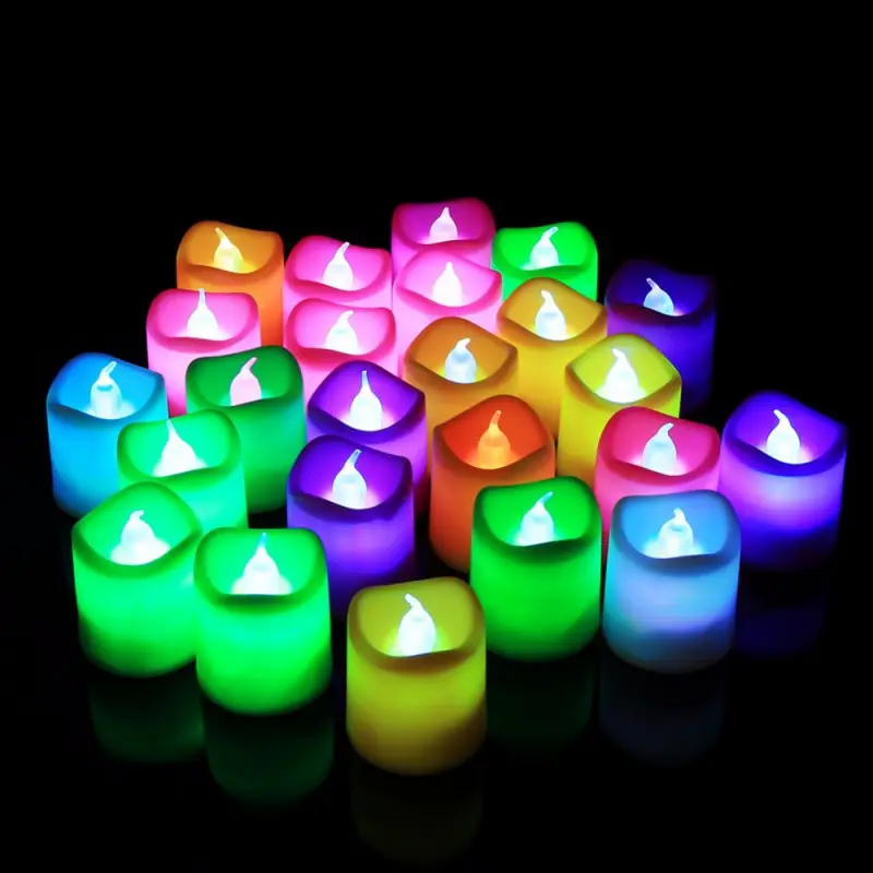 LED Tea Light Candles - Multicolor (Pack of 6)