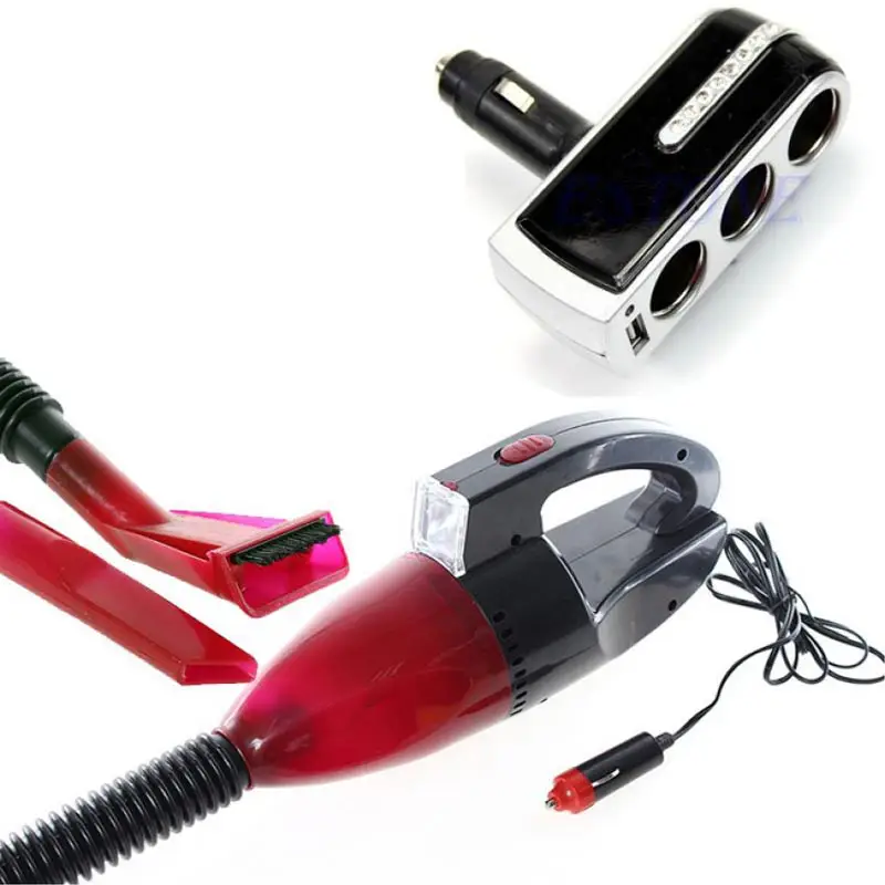 Auto Car Vacuum Cleaner with Bright LED Light