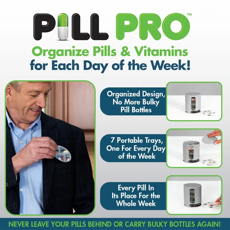 Pill Pro - Organize Pills & Vitamins for Each Day of the Week