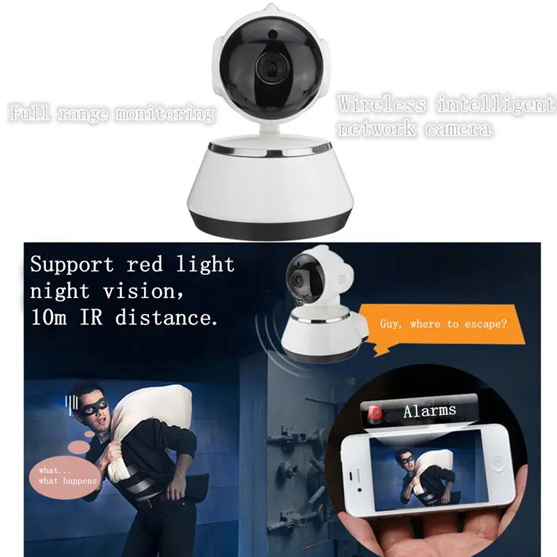 Wireless Pan Tilt 720P Security Network CCTV IP Camera Night Vision WIFI Webcam