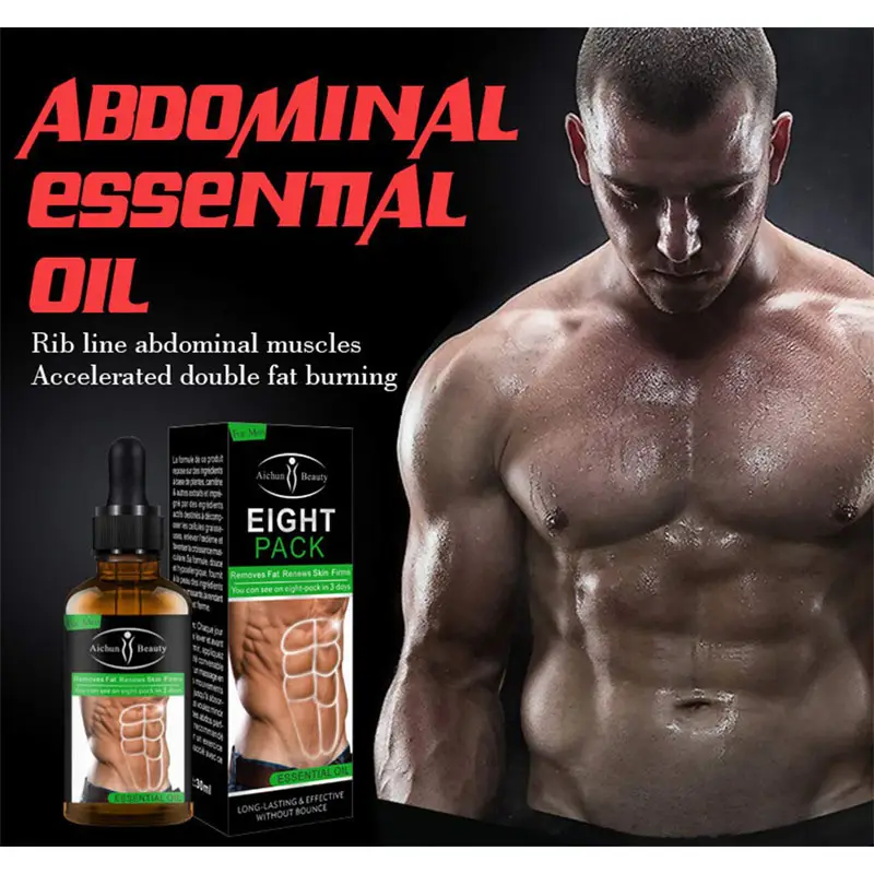 Eight Pack Abdominal Essential Oil For Men Strong Belly Burning Muscle 30ml