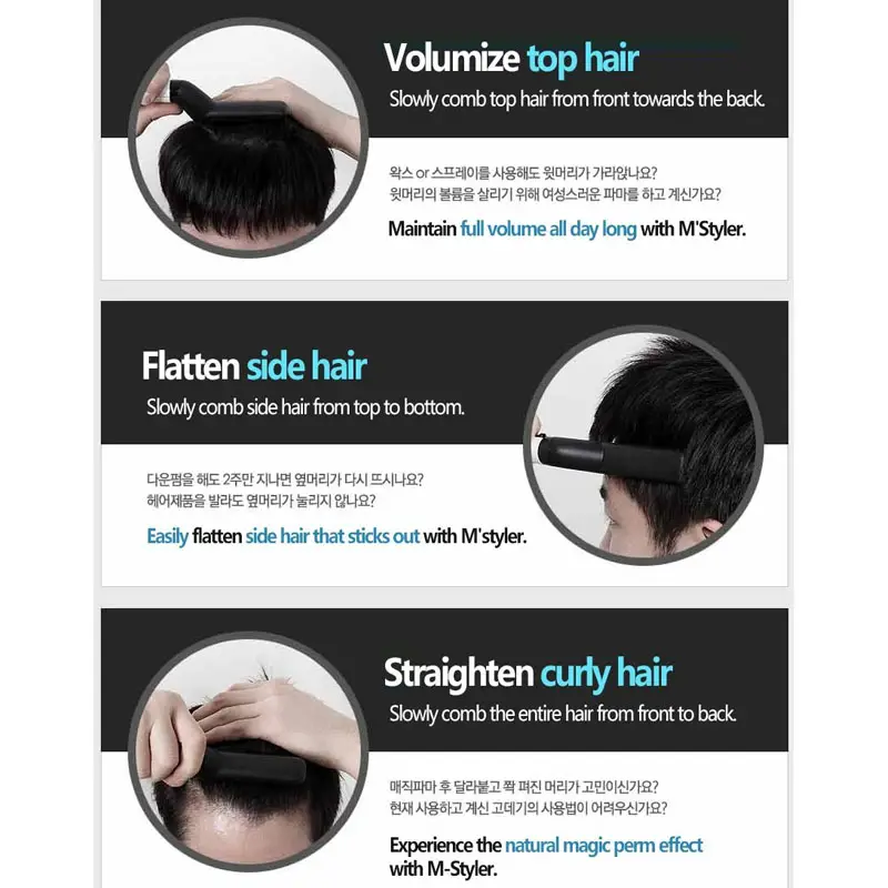 Hair and Beard Straightener Modelling Comb Ceramic-Iron Beard Comb