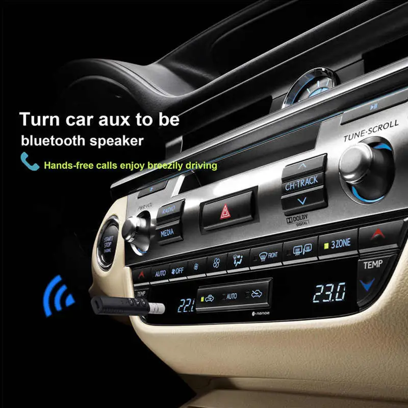Universal Wireless Bluetooth Car Kit BT-450 3.5mm Aux Jack Audio Music Receiver