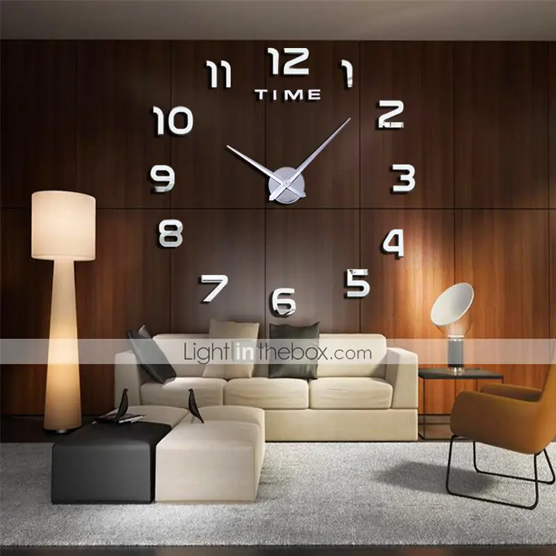 Standard Stylish Numeric DIY 3D 2mm Acrylic Wall Clock (Design 3) (42 Inches)