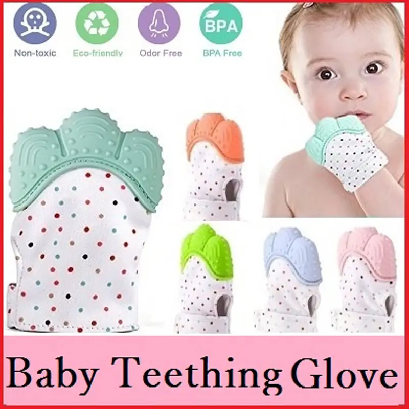 Baby Silicone Teething Mitten Glove