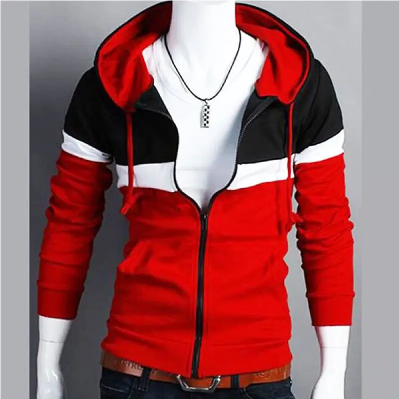 Buy Stylish Fleece With Contrast Panel Open Zipper Hoodie (ABZ-057) at ...