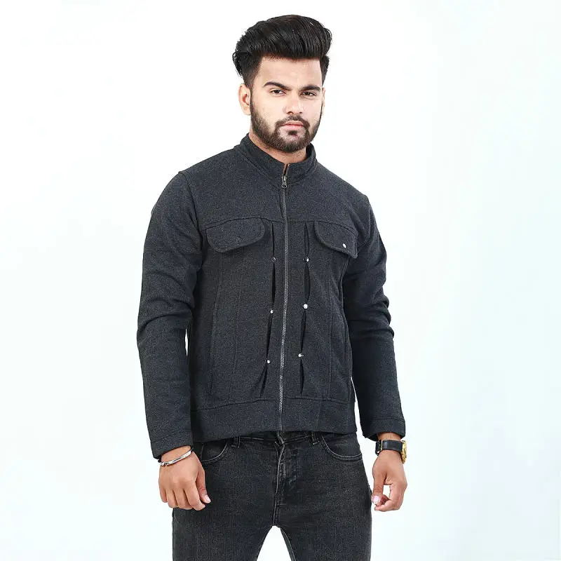 Mexican Fleece Jacket for Men with Front Pocket (ABZ-067)