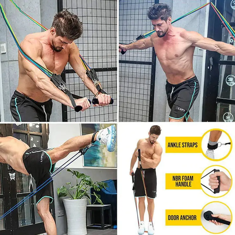 The set resistance tube of liveup is suitable for chest, arm, leg, back and for overall back posture.