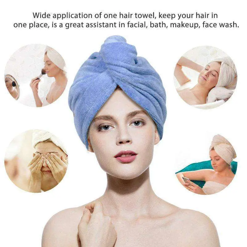 Magic Microfiberrapid Hair Drying Turbie Towels (Pack Of 5)