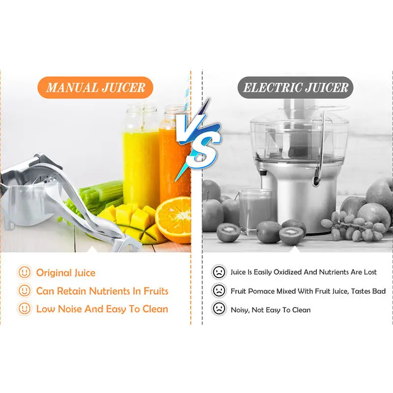Lemon Orange Squeezer Stainless Steel Portable Manual Fruit Juicer