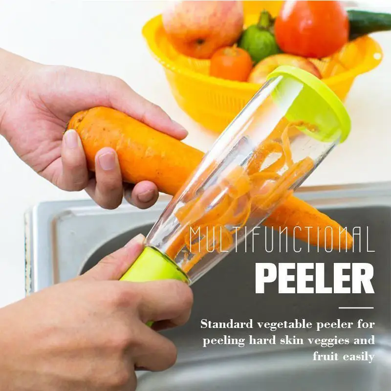 Smart Multifunctional Vegetable/ Fruit Peeler With Trash For Kitchen