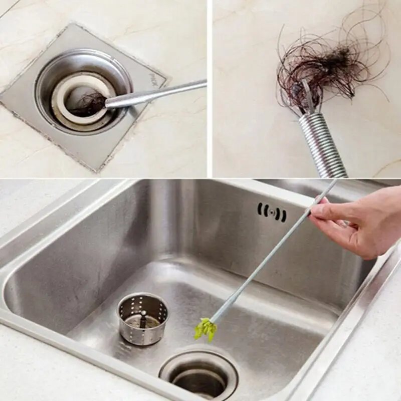 90 cm Long Sewer Cleaning Wire Spring Dredge Pipe Sink Claw Bathroom Kitchen Sewer Cleaning Tools