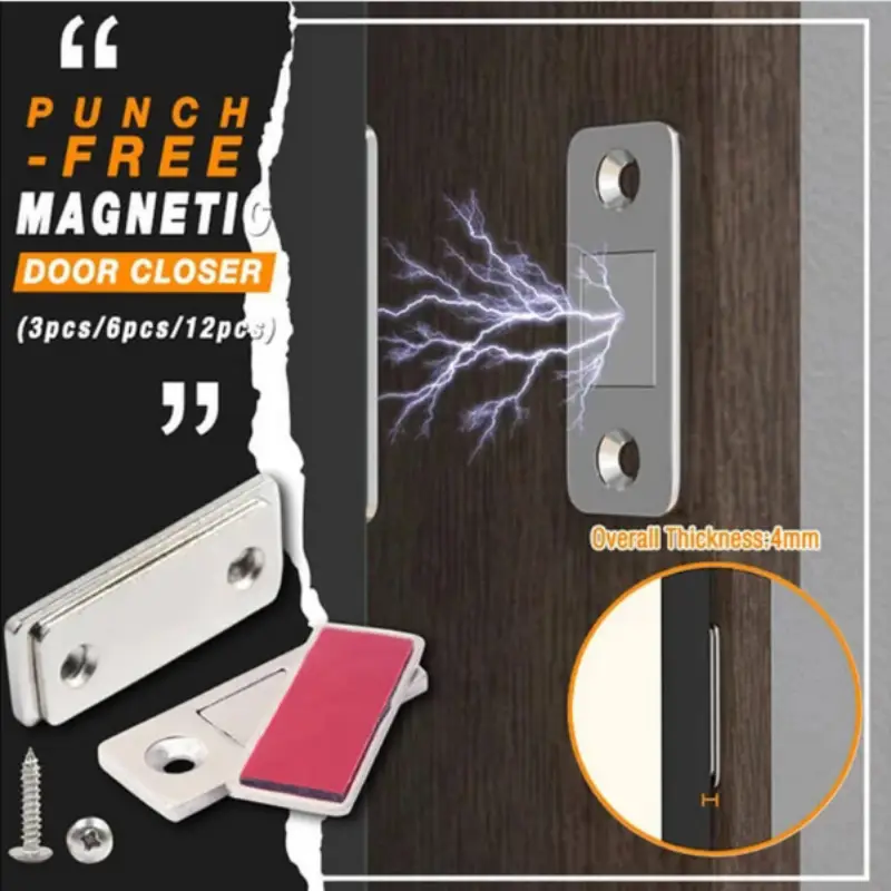 Strong Door Closer Magnetic Door Catch Latch (Pack Of 3)