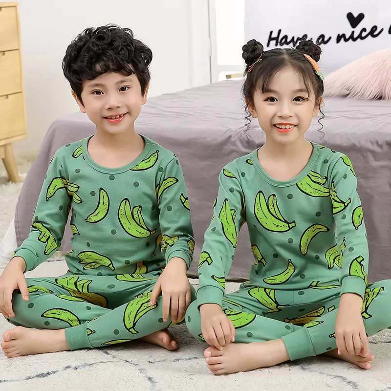 Buy Baby Or Baba Green Dot banana print Kids Night Suit (KD-038) at ...