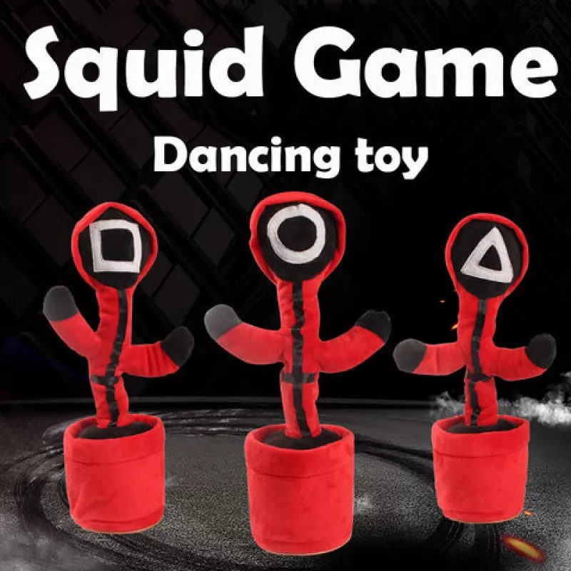 Squid Game-Inspired Dancing And Singing Cactus Toy w/LED Lights