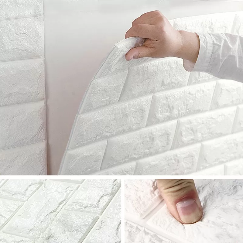 PVC 3D Moistureproof Background Wall Brick Sheet
