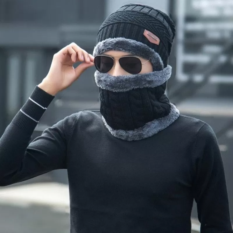 Best Quality Winter Warm Cap & Collar for Men