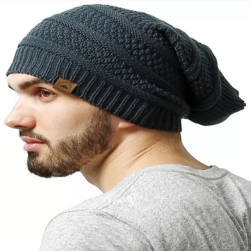 Pack of 2 - Best Quality Winter Warm Woolen Long Cap  for Men