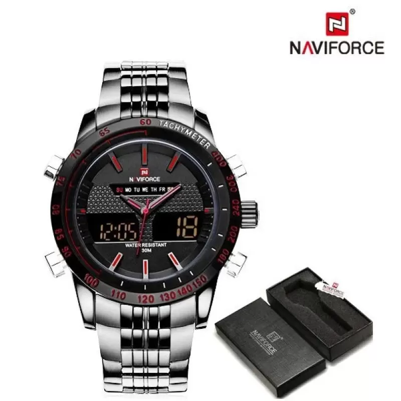 NAVIFORECE Dual Time Edition Black Dial (nf-9024-4)