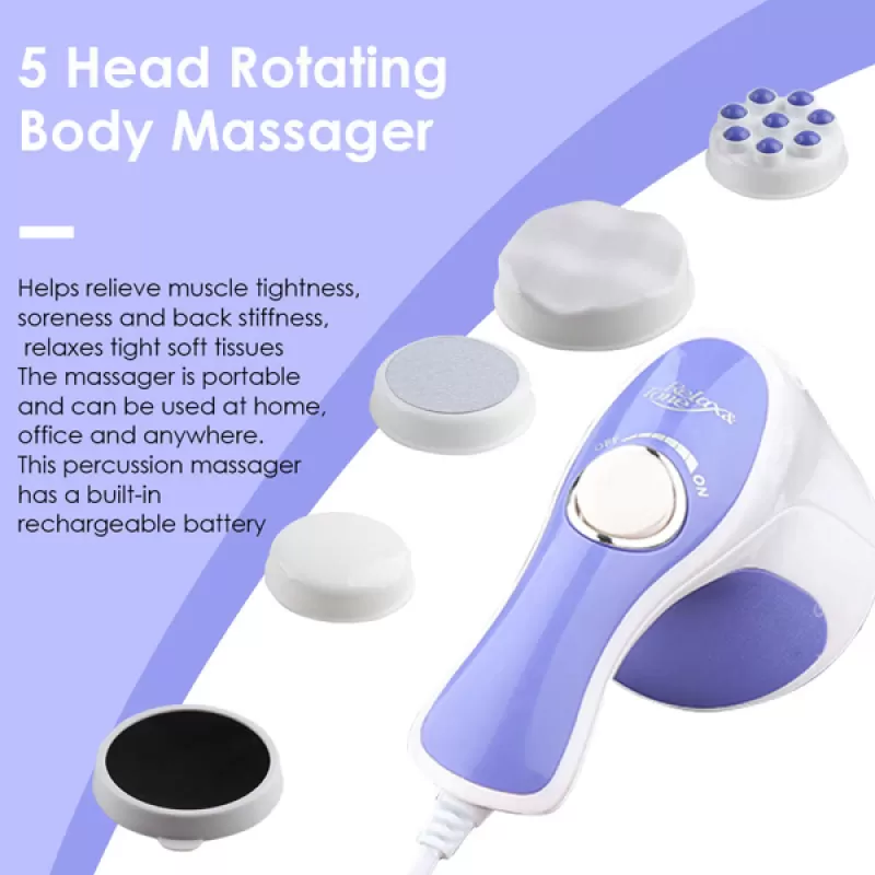 Relax Spin Tone Body Massager, (Purple & White)