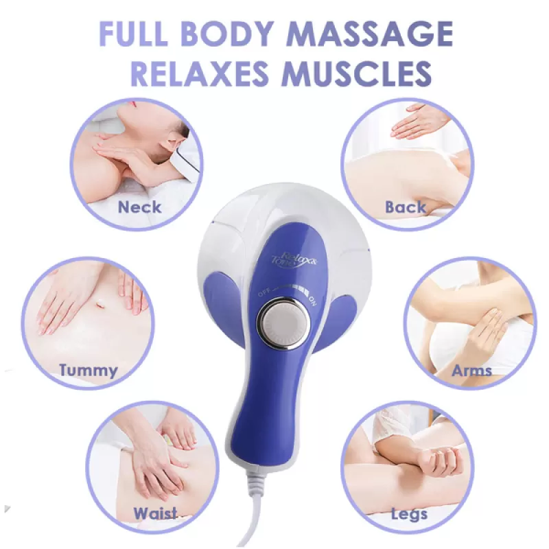 Relax Spin Tone Body Massager, (Purple & White)