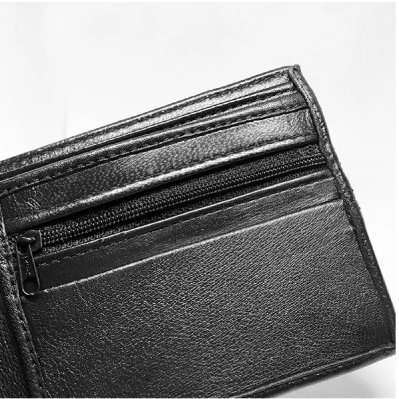 Men’s Leather Wallet (Plain Black Patches)