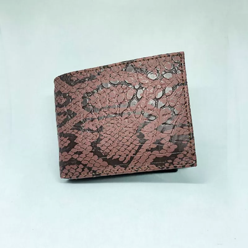 Men’s Leather Wallet (Textured Snake Pattern)