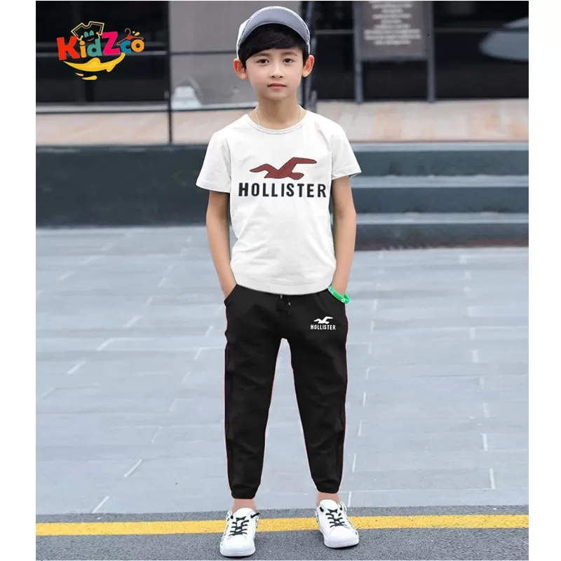 New Stylish Summer Half Sleeves Printed Toddler Tracksuit For Kids (D-04)