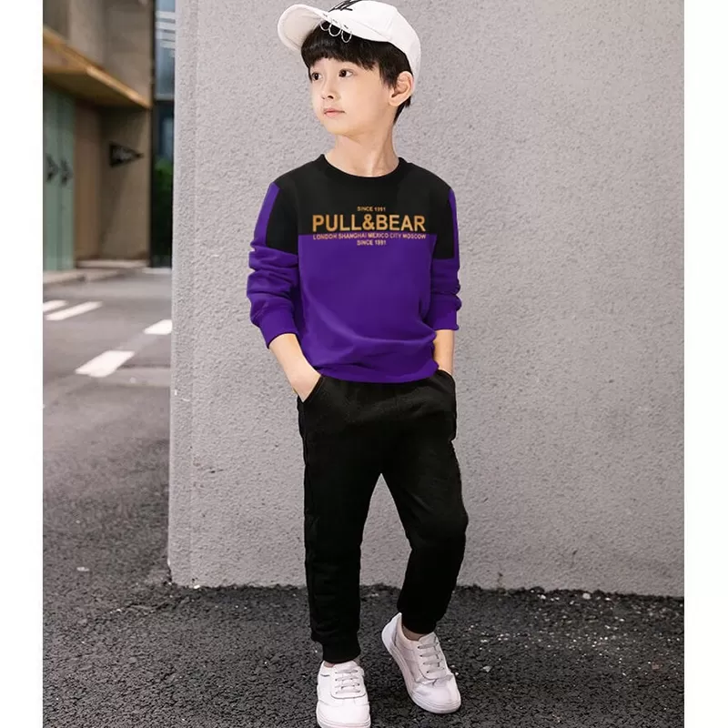 New Look Summer Full-Sleeves Printed Tracksuit For Kids (D-02)