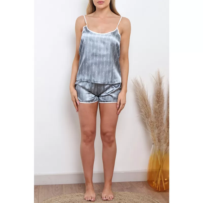 Digital print silky satin Night wear Cami set for women (Design-6)