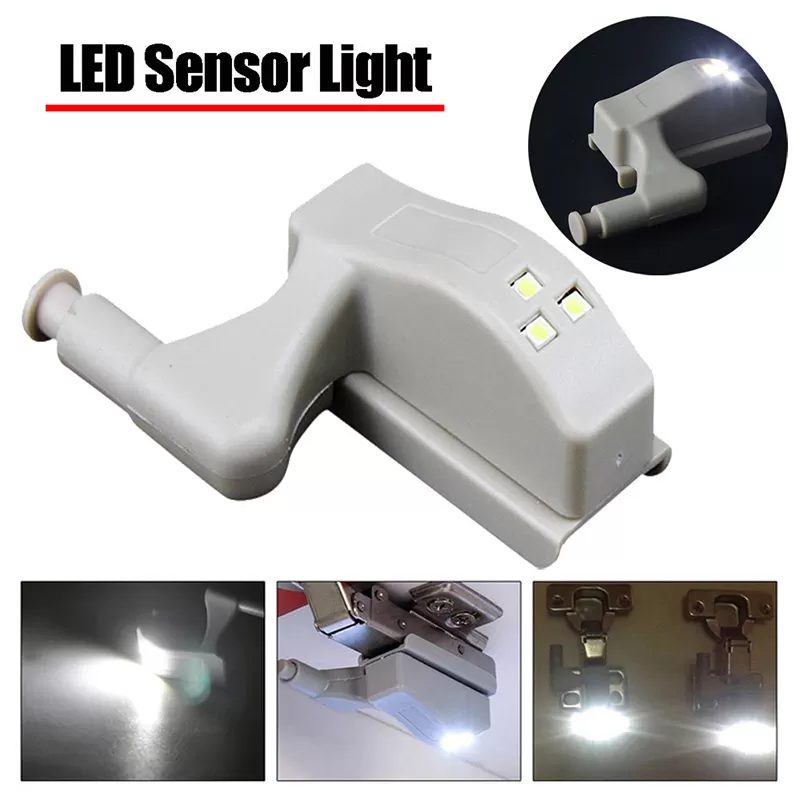 Auto Sensor Wardrobe LED Night Light Hinge Cabinet Cupboard Kitchen Door Lamp (Pack of 5)