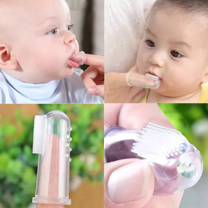 Baby Finger Toothbrush Silicon Toothbrush+Box Children Teeth Clear Soft Silicone Infant Tooth Brush Rubber Cleaning Baby Brush