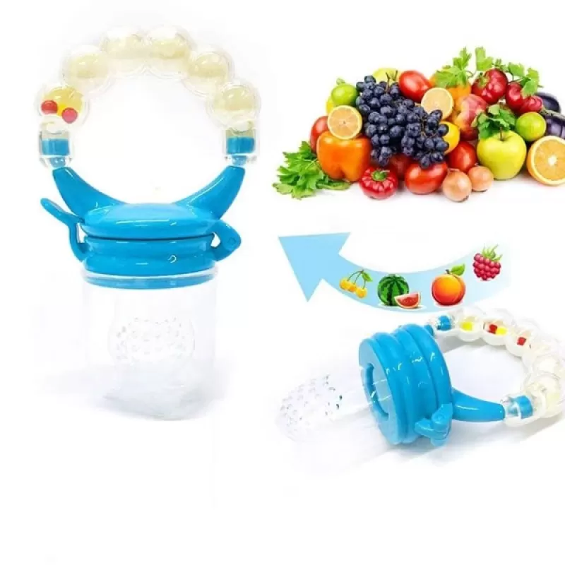 Baby fruit pacifier for feeding fresh fruit and vegetables.