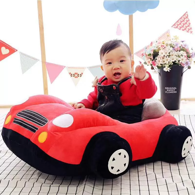 Baby Learning Seat Children's Sofa Backrest Chair Stuffed Car Shaped Plush Toy
