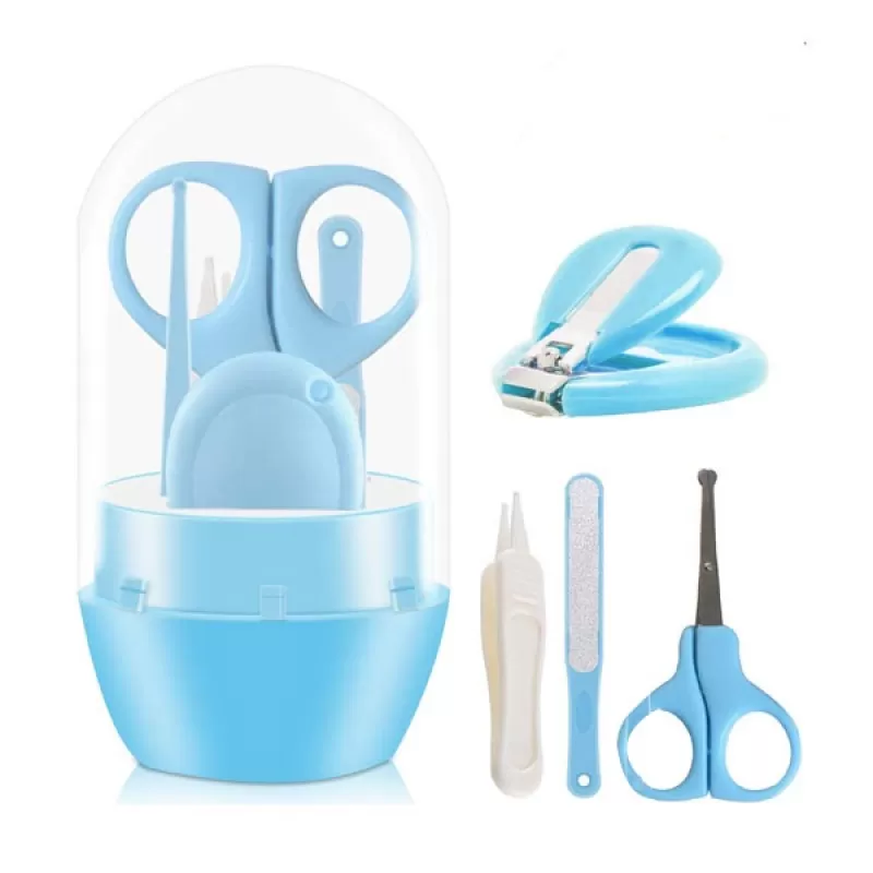 Baby Manicure Kit, 4-in-1 Baby Nail Care Set, Safe Baby Nail Clipper, Scissor, File & Tweezer, Baby Nail Care Kit for Newborn, Infant & Toddler