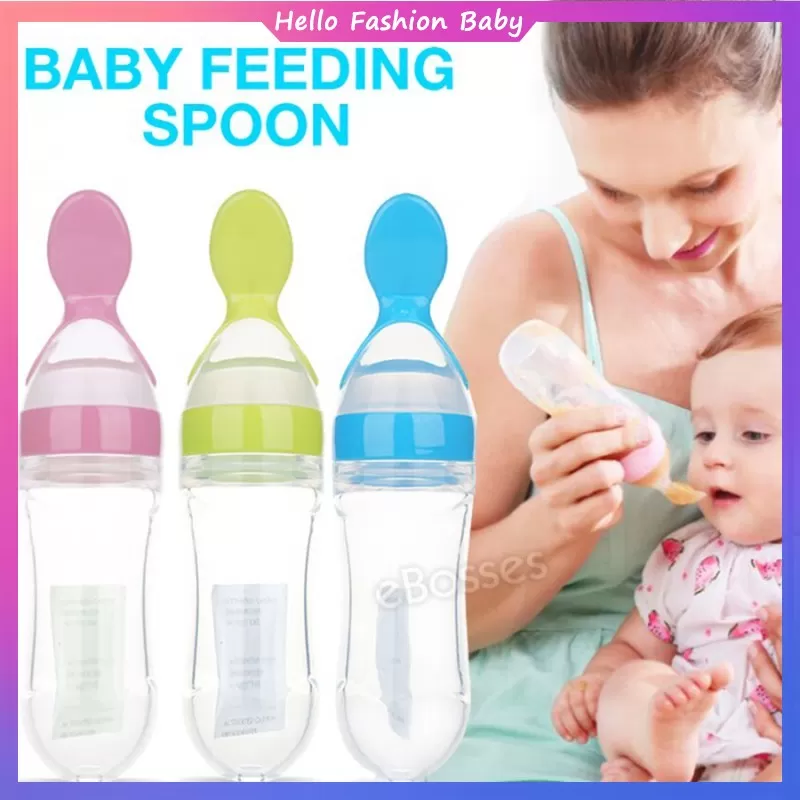 Baby Spoon Feeder-Feeder with Spoon-Silicone Spoon Feeder-Baby Silicon Spoon Feeder-Spoon bottle Feeder-Spoon Feeder Silicon
